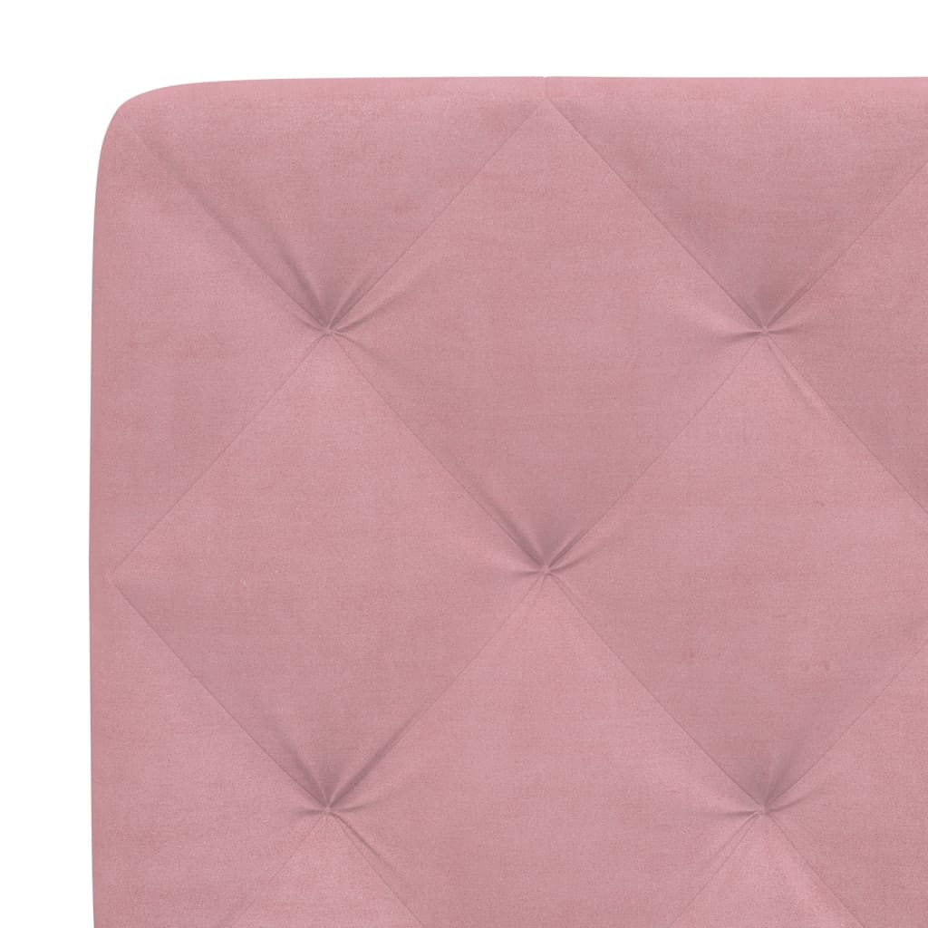 Almofadão de cabeceira 120 cm veludo rosa