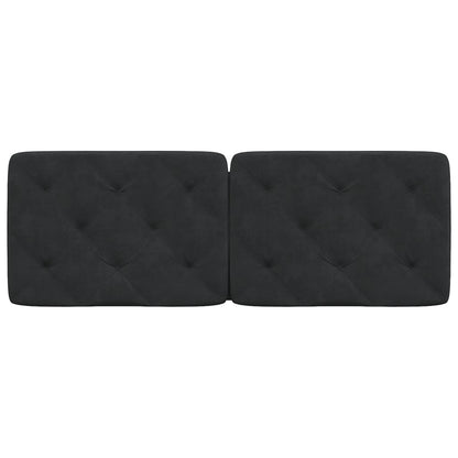 Almofadão de cabeceira 140 cm veludo preto