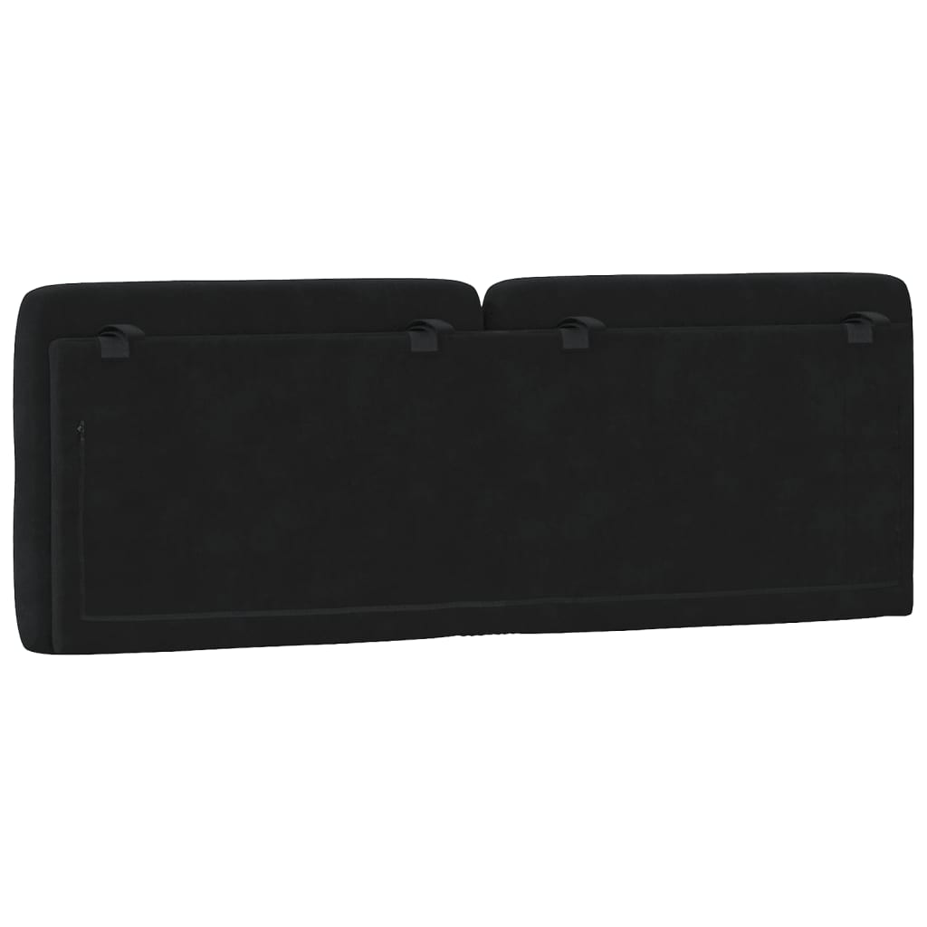 Almofadão de cabeceira 140 cm veludo preto