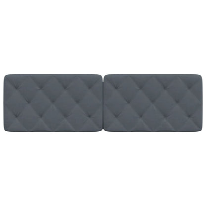 Almofadão de cabeceira 160 cm veludo cinzento-escuro