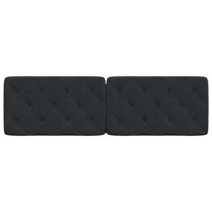 Almofadão de cabeceira 160 cm veludo preto