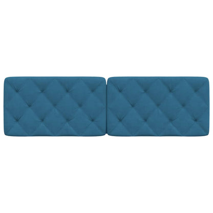 Almofadão de cabeceira 160 cm veludo azul
