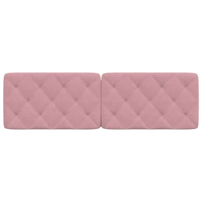 Almofadão de cabeceira 160 cm veludo rosa