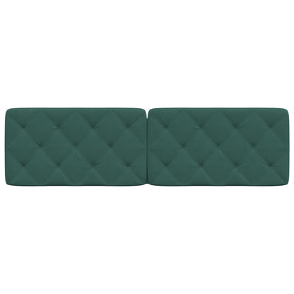 Almofadão de cabeceira 180 cm veludo verde-escuro