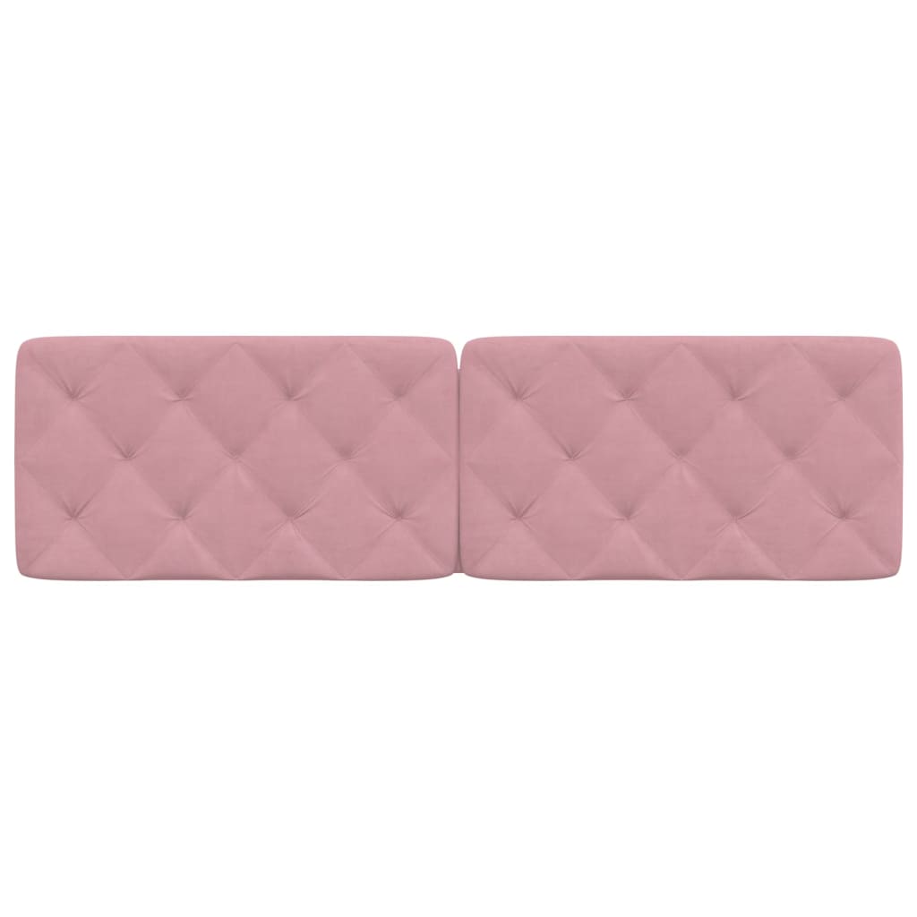 Almofadão de cabeceira 180 cm veludo rosa