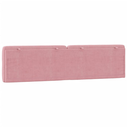 Almofadão de cabeceira 200 cm veludo rosa