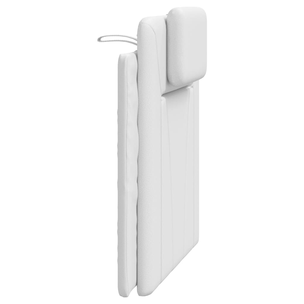 Almofadão de cabeceira Viana 80 cm couro artificial branco