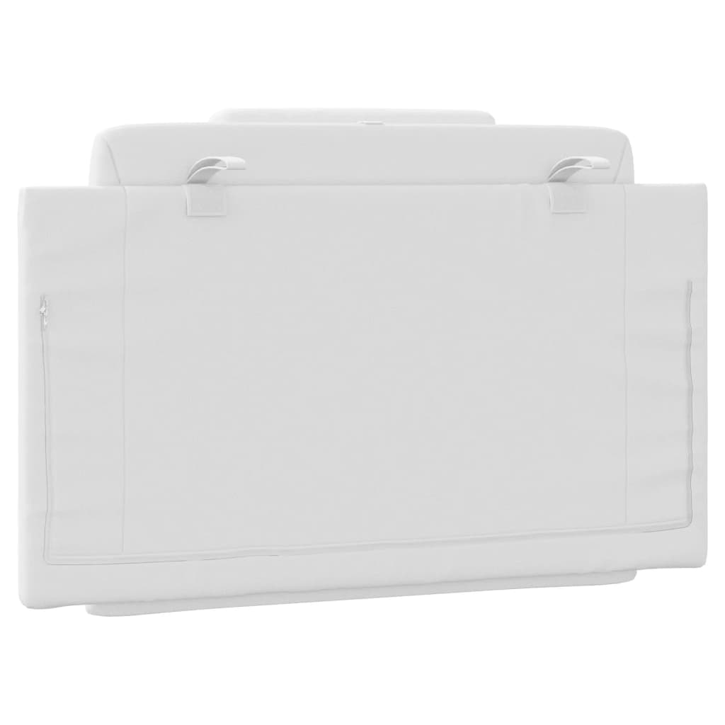 Almofadão de cabeceira Viana 80 cm couro artificial branco