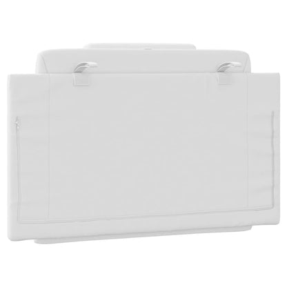 Almofadão de cabeceira Viana 80 cm couro artificial branco