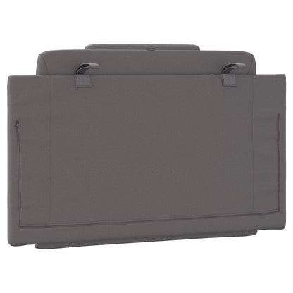 Almofadão de cabeceira Viana 80 cm couro artificial cinzento