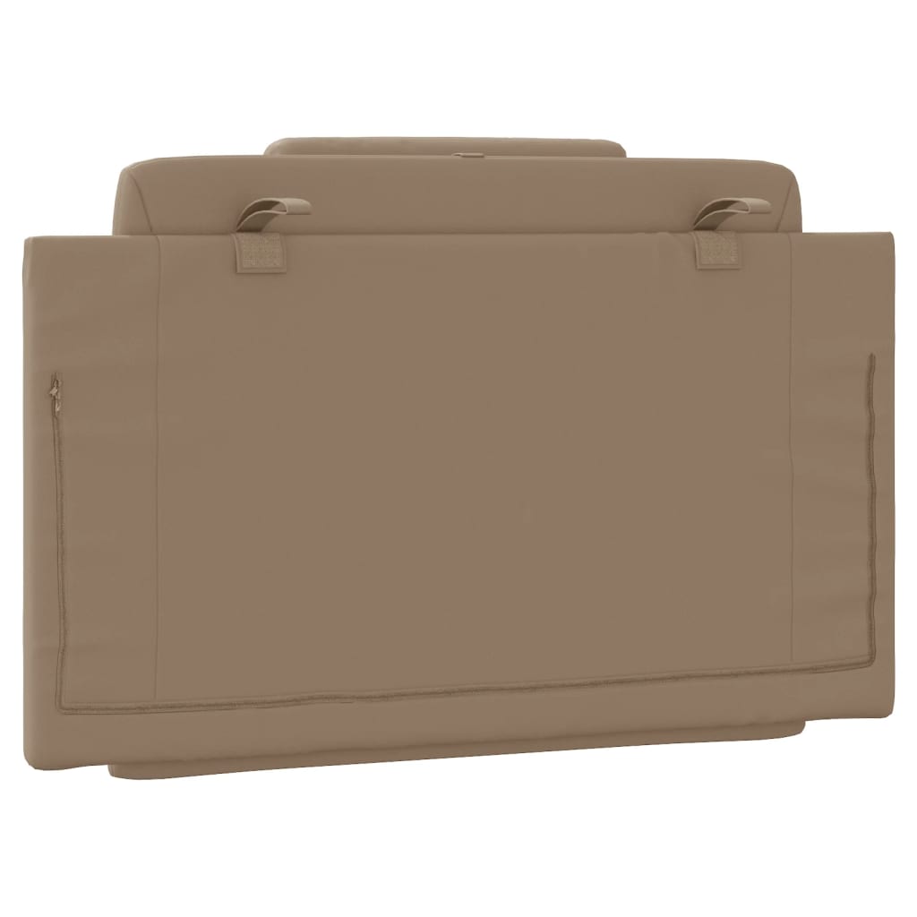 Almofadão de cabeceira Viana 80 cm couro artificial cappuccino