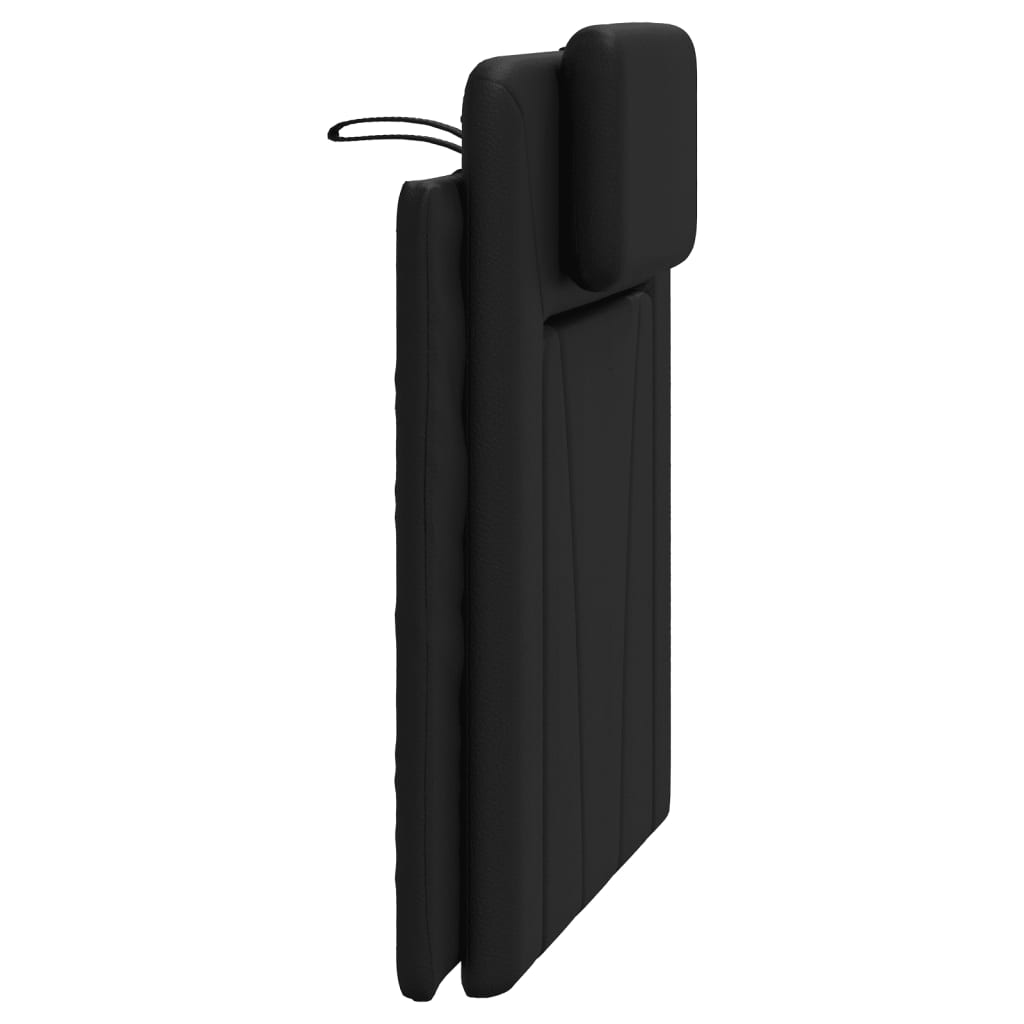 Almofadão de cabeceira Viana 90 cm couro artificial preto