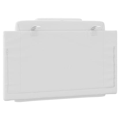 Almofadão de cabeceira Viana 90 cm couro artificial branco