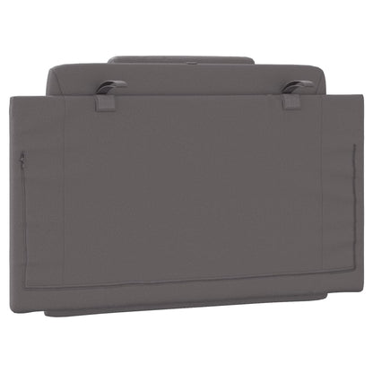 Almofadão de cabeceira Viana 90 cm couro artificial cinzento