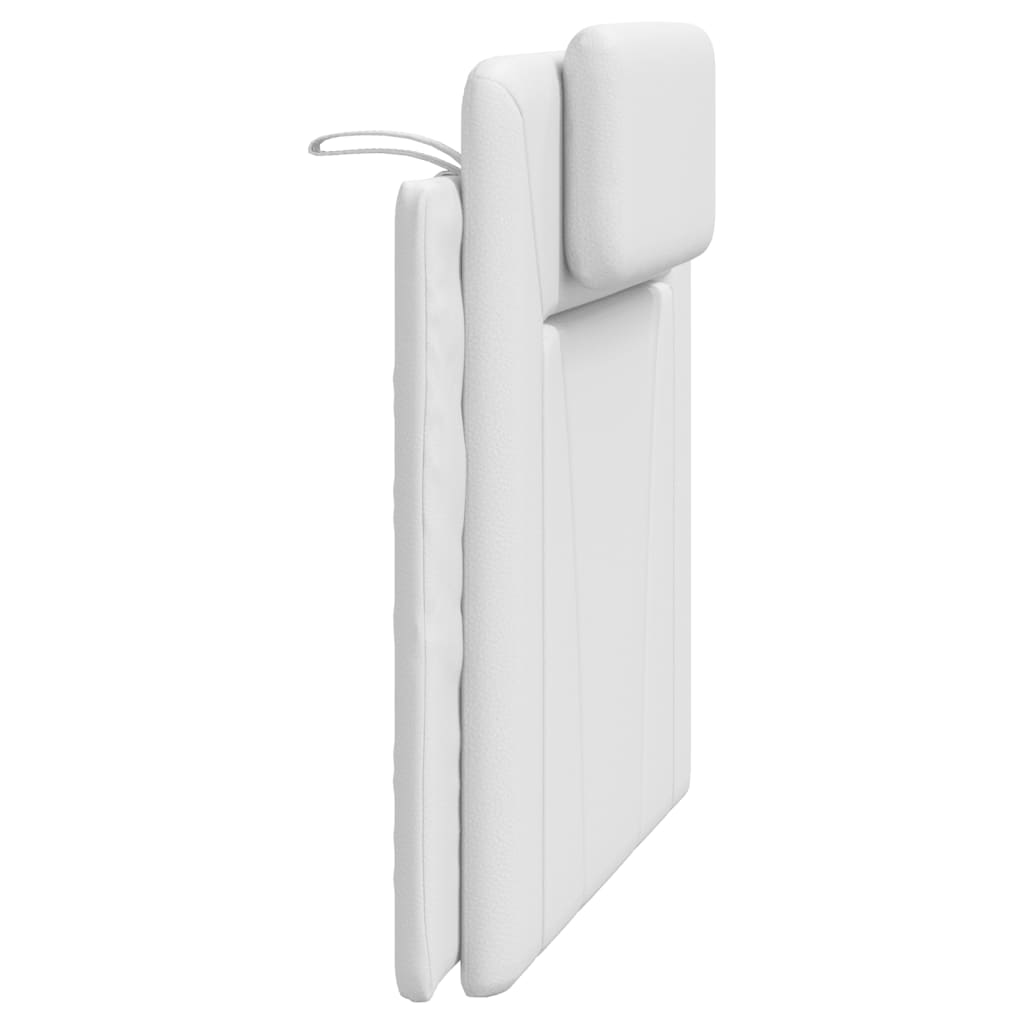 Almofadão de cabeceira Viana 100 cm couro artificial branco