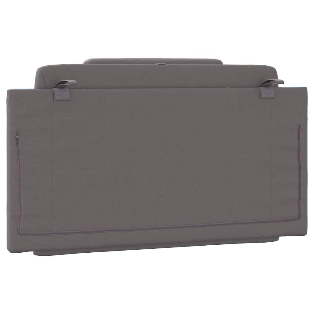 Almofadão de cabeceira Viana 100 cm couro artificial cinzento