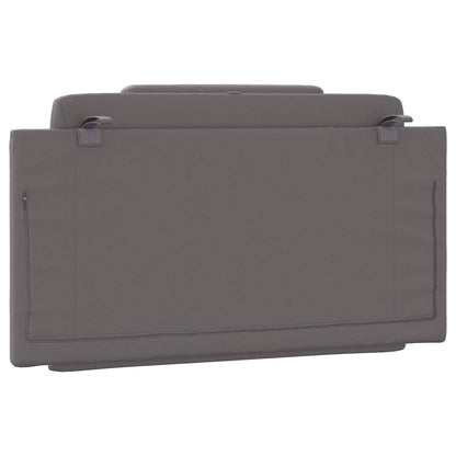 Almofadão de cabeceira Viana 100 cm couro artificial cinzento