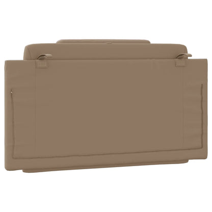 Almofadão de cabeceira Viana 100 cm couro artificial cappuccino