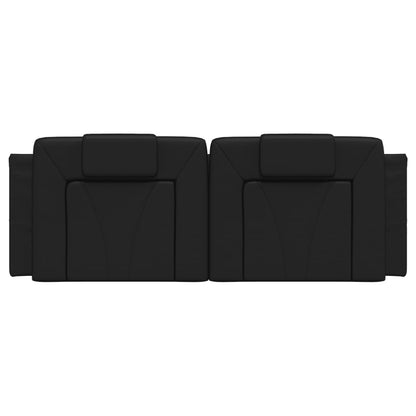 Almofadão de cabeceira Viana 120 cm couro artificial preto