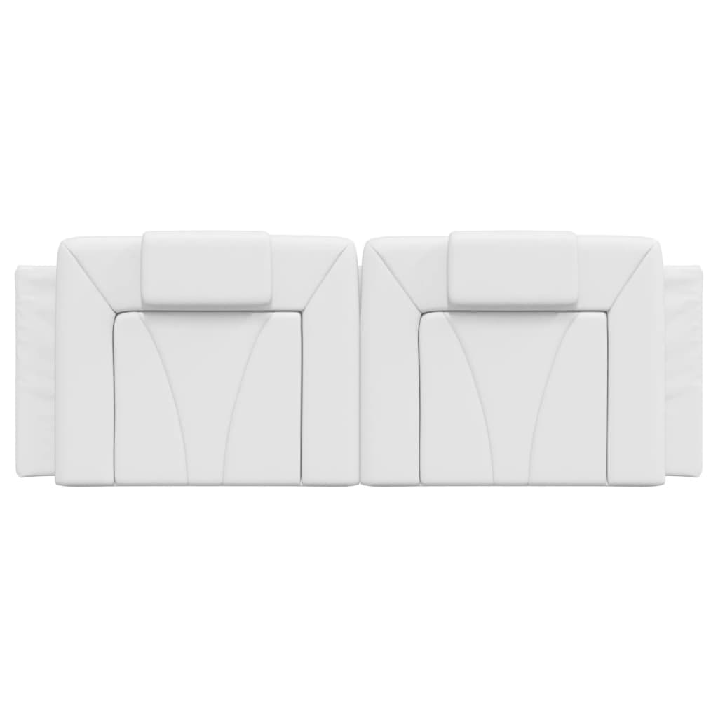 Almofadão de cabeceira Viana 120 cm couro artificial branco