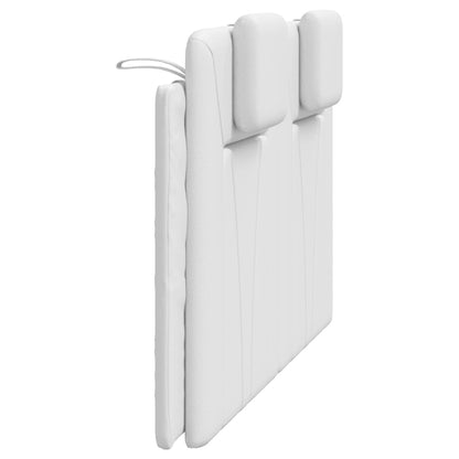 Almofadão de cabeceira Viana 120 cm couro artificial branco