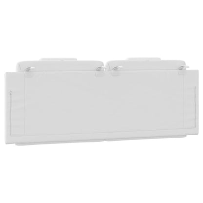 Almofadão de cabeceira Viana 120 cm couro artificial branco