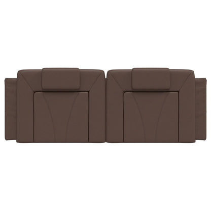 Almofadão de cabeceira Viana 120 cm couro artificial castanho