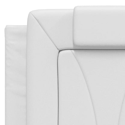 Almofadão de cabeceira Viana 140 cm couro artificial branco
