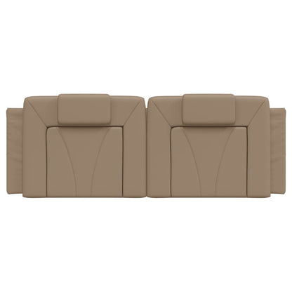 Almofadão de cabeceira Viana 140 cm couro artificial cappuccino