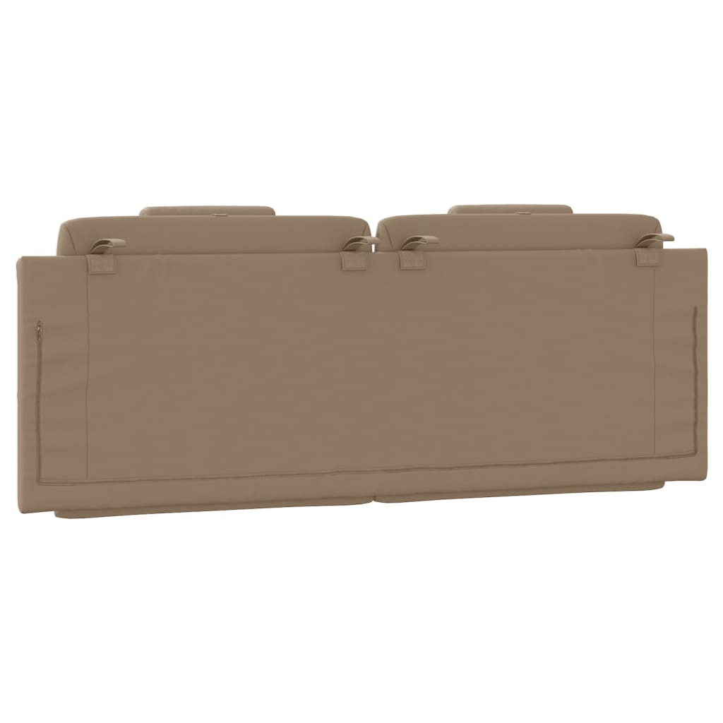 Almofadão de cabeceira Viana 140 cm couro artificial cappuccino