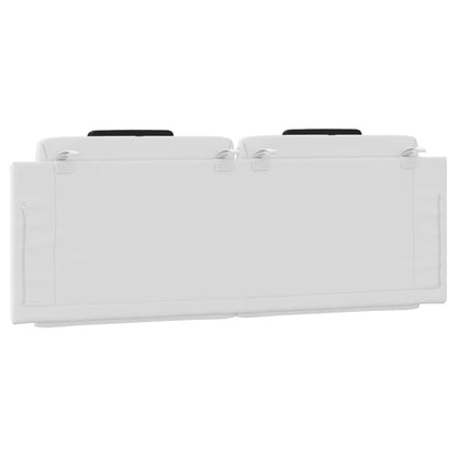 Almofadão de cabeceira Viana 140 cm couro artificial branco e preto