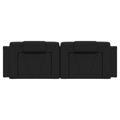 Almofadão de cabeceira Viana 160 cm couro artificial preto