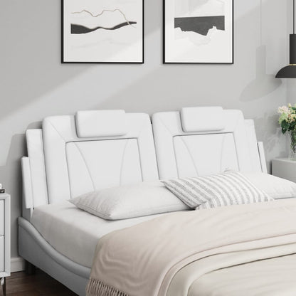 Almofadão de cabeceira Viana 160 cm couro artificial branco