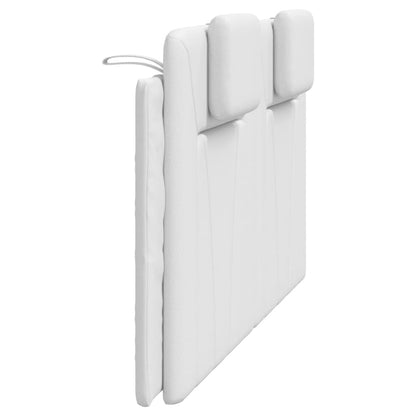 Almofadão de cabeceira Viana 160 cm couro artificial branco