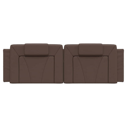 Almofadão de cabeceira Viana 160 cm couro artificial castanho