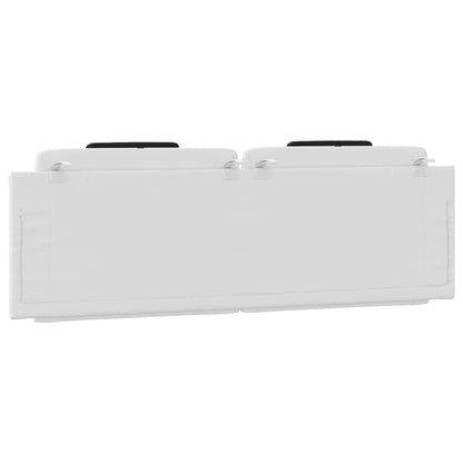 Almofadão de cabeceira Viana 160 cm couro artificial branco e preto