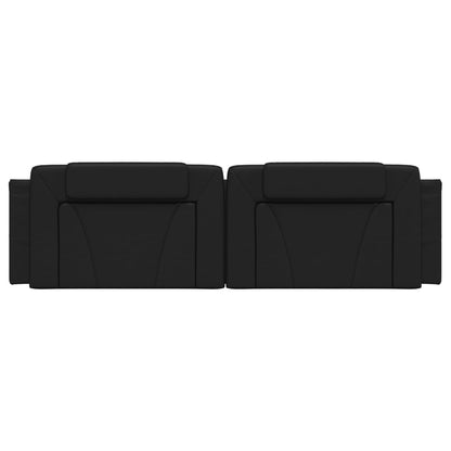 Almofadão de cabeceira Viana 180 cm couro artificial preto