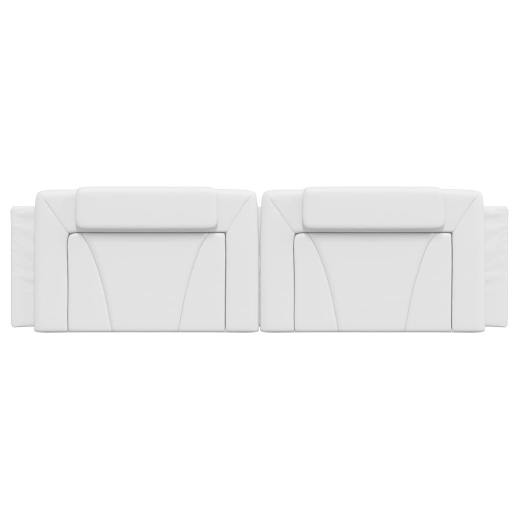 Almofadão de cabeceira Viana 180 cm couro artificial branco
