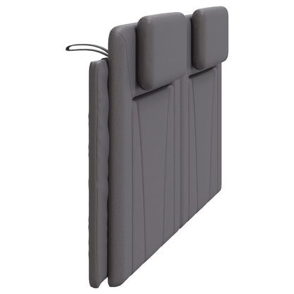 Almofadão de cabeceira Viana 180 cm couro artificial cinzento