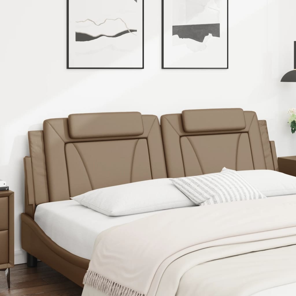Almofadão de cabeceira Viana 180 cm couro artificial cappuccino