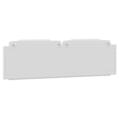 Almofadão de cabeceira Viana 183 cm couro artificial branco