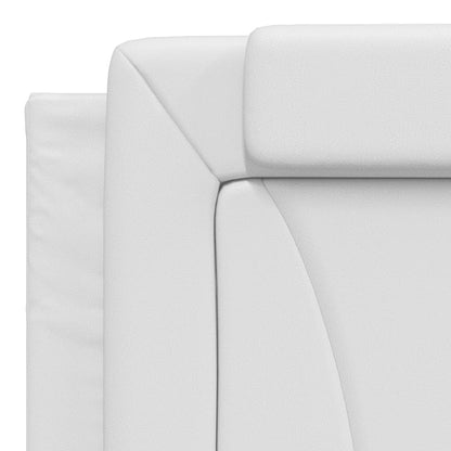 Almofadão de cabeceira Viana 183 cm couro artificial branco