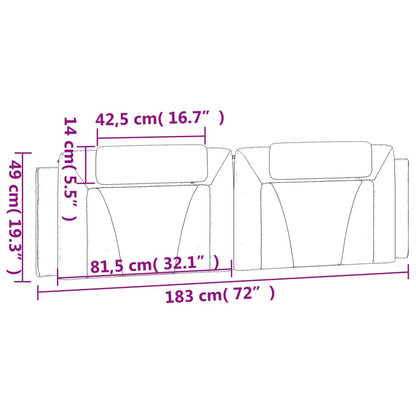 Almofadão de cabeceira Viana 183 cm couro artificial branco