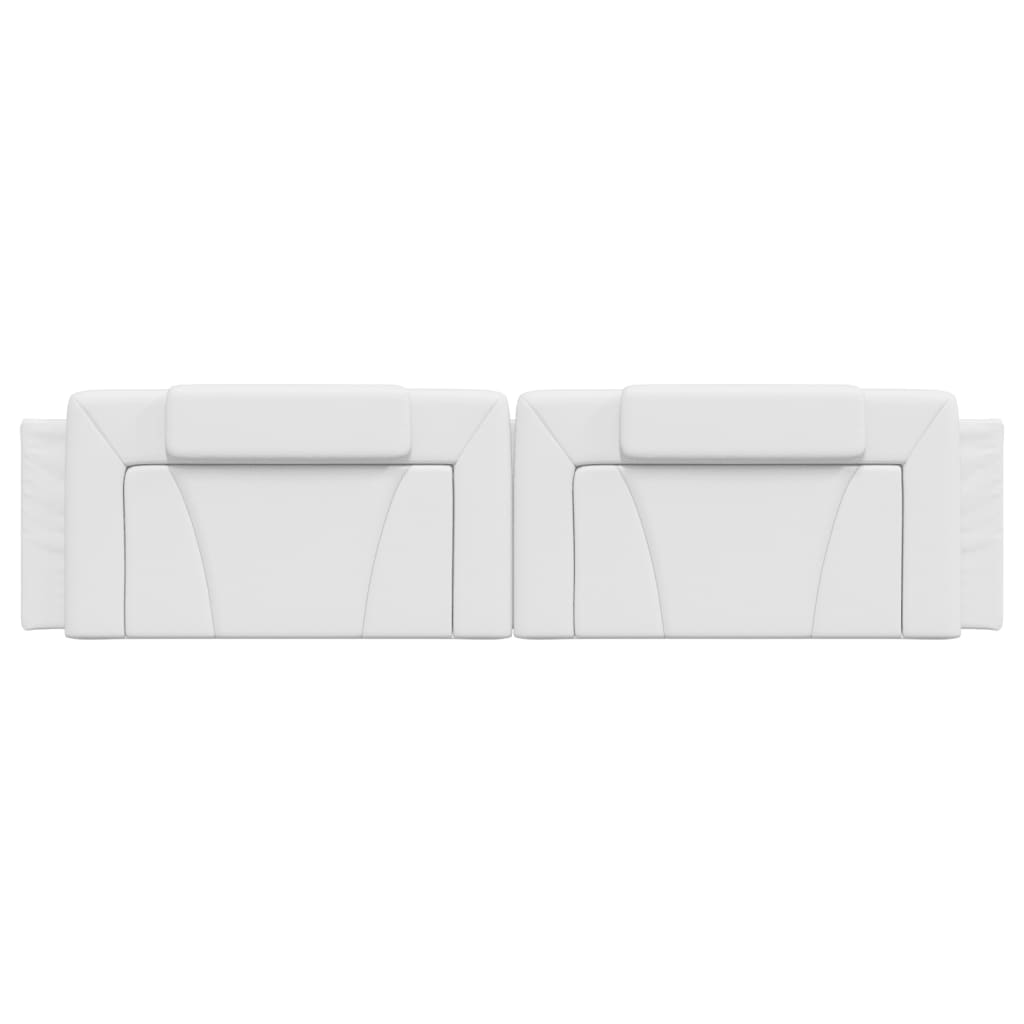 Almofadão de cabeceira Viana 200 cm couro artificial branco