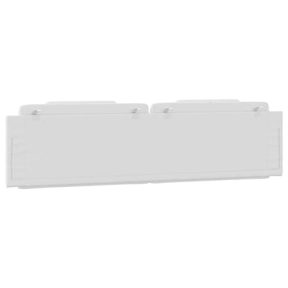 Almofadão de cabeceira Viana 200 cm couro artificial branco