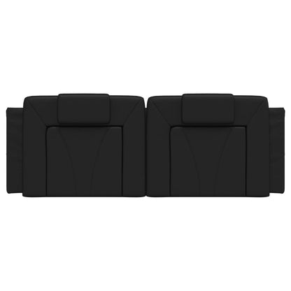 Almofadão de cabeceira Viana 152 cm couro artificial preto
