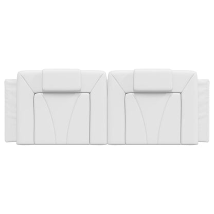 Almofadão de cabeceira Viana 152 cm couro artificial branco