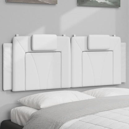 Almofadão de cabeceira Viana 152 cm couro artificial branco