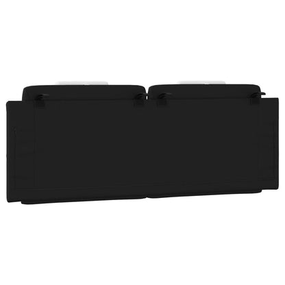 Almofadão de cabeceira Viana 152 cm couro artificial preto e branco