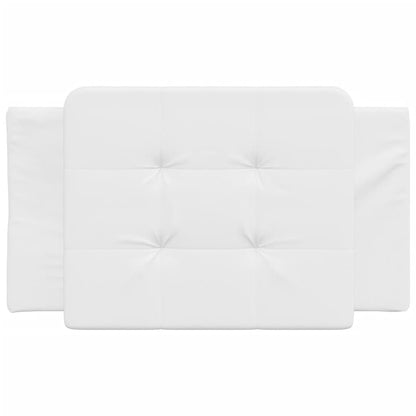 Almofadão de cabeceira Zadar 80 cm couro artificial branco